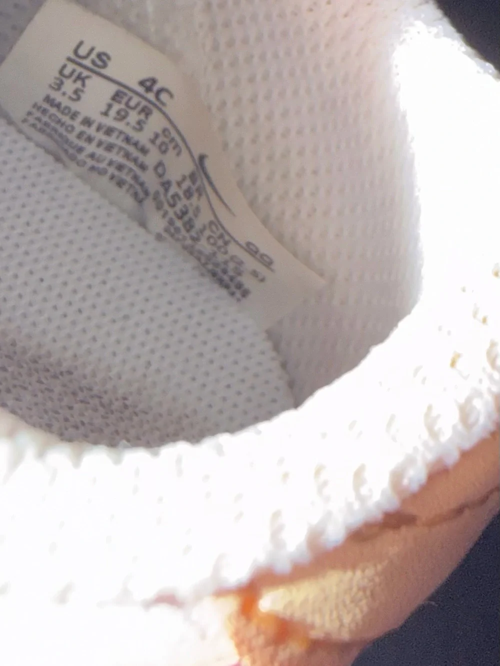 Nike Kids White and Pink Sneakers with Green Sole